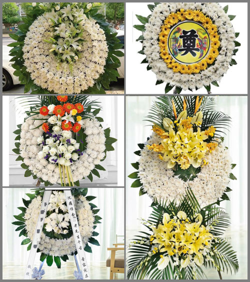 湖南邵阳洞口县竹市镇巩背村花圈速递